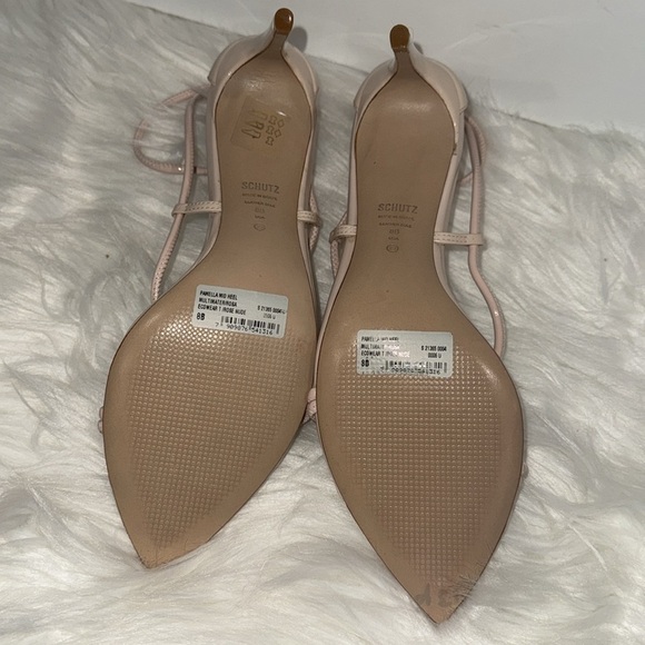 NWT SCHUTZ Pamella Rose Nude Mid Rise Heel SZ 8 - Picture 4 of 5